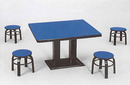 藍色美耐板餐桌 